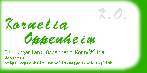 kornelia oppenheim business card